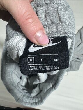 Nike Light Gray Sweatpants with White Swoosh Tag